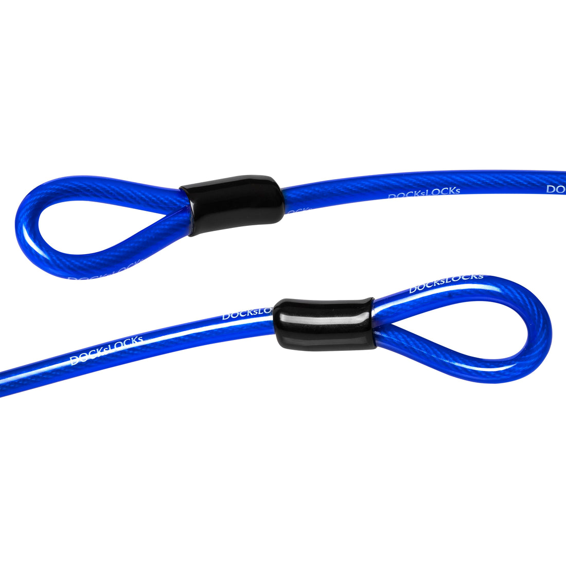 DocksLocks security cable laid out full length with looped ends