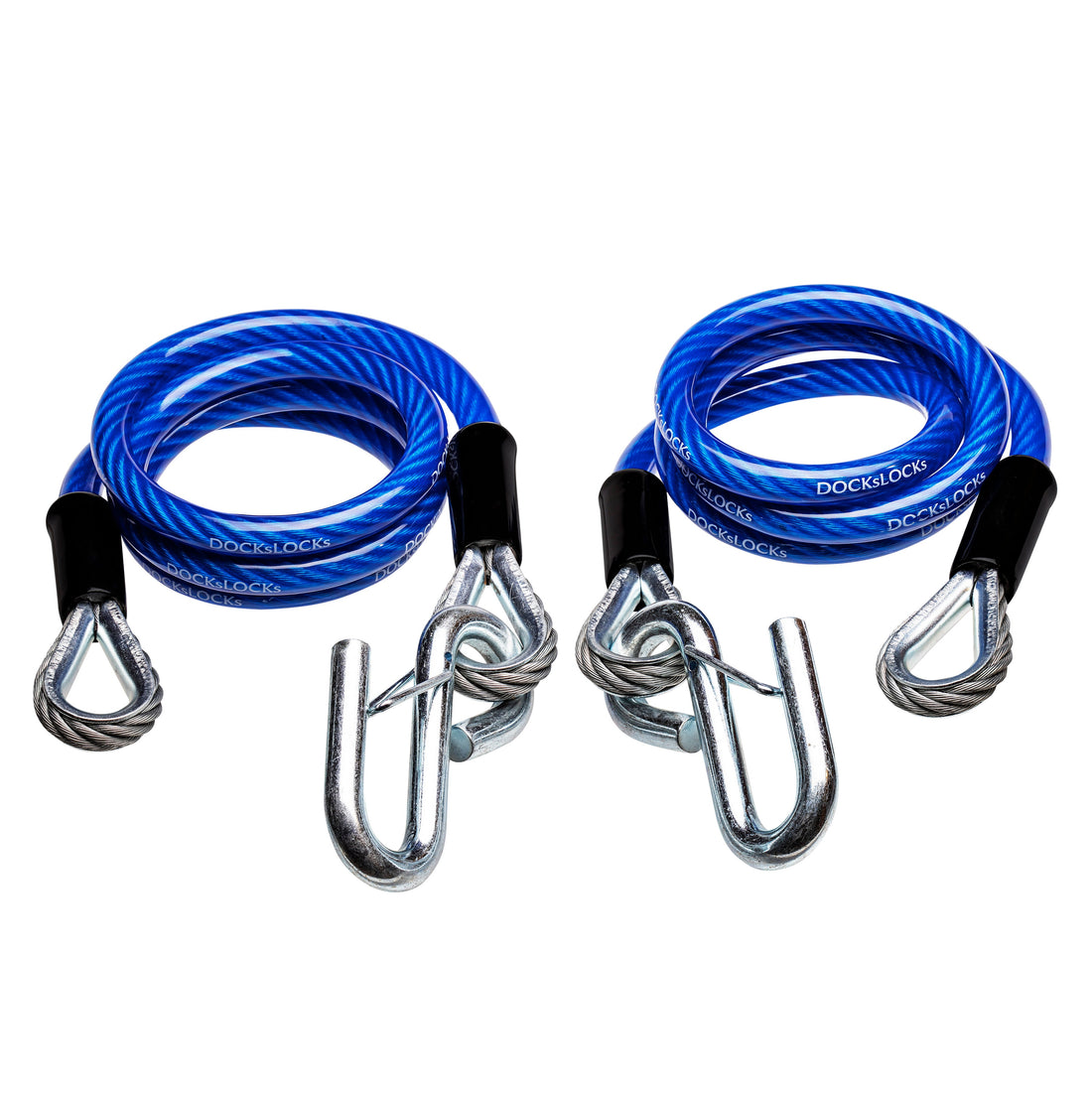 DocksLocks trailer safety cables with snap hook latches