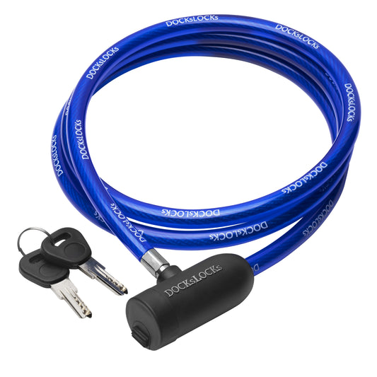 DocksLocks® Anti-Theft Weatherproof Straight Security Cable with Key Lock (5', 10', 15', 20' or 25')