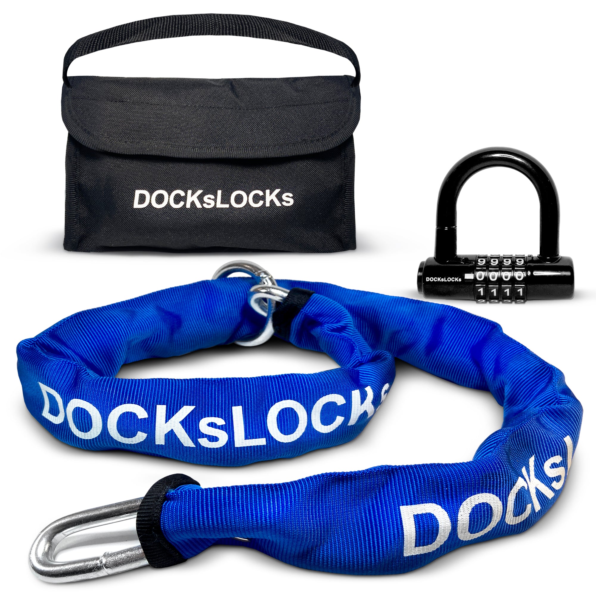 DocksLocks® Heavy Duty Cinch Style 8mm Security Chain - (3ft, 6ft or 1