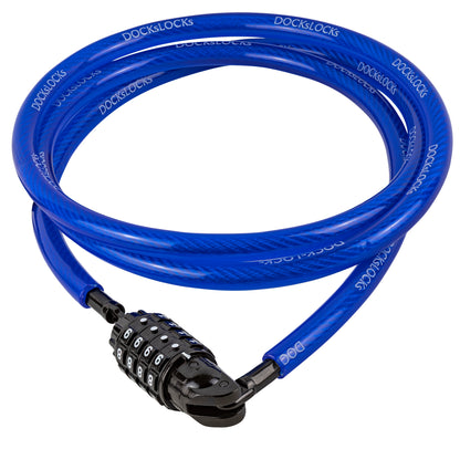 DocksLocks® Anti-Theft Weatherproof Straight Security Cable with Re-settable Combination Lock (5', 10', 15', 20' or 25')